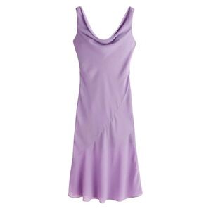 Abercrombie & Fitch Cowl Neck Slip Midi Dress
Lavender Purple size: XS